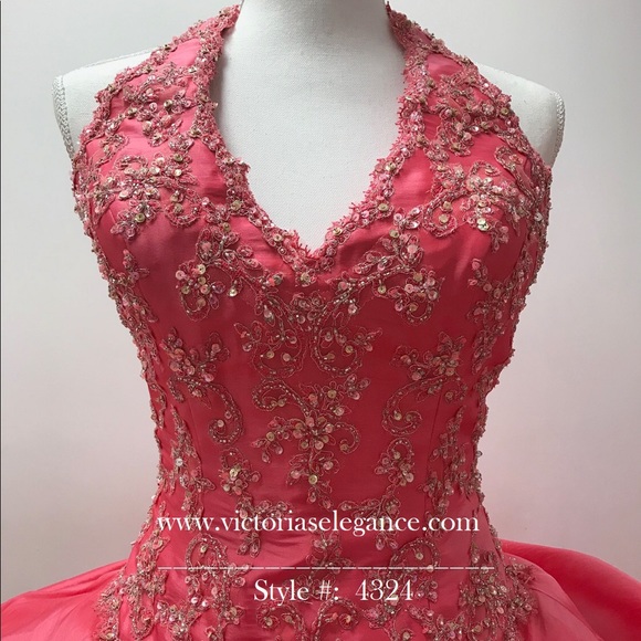 “One of a Kind” Halter Taffetta Ball Gown - Picture 2 of 7